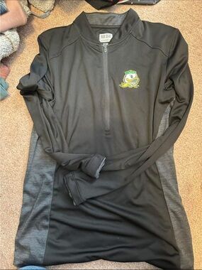 Black Oregon Ducks Quarter-Zip Pullover